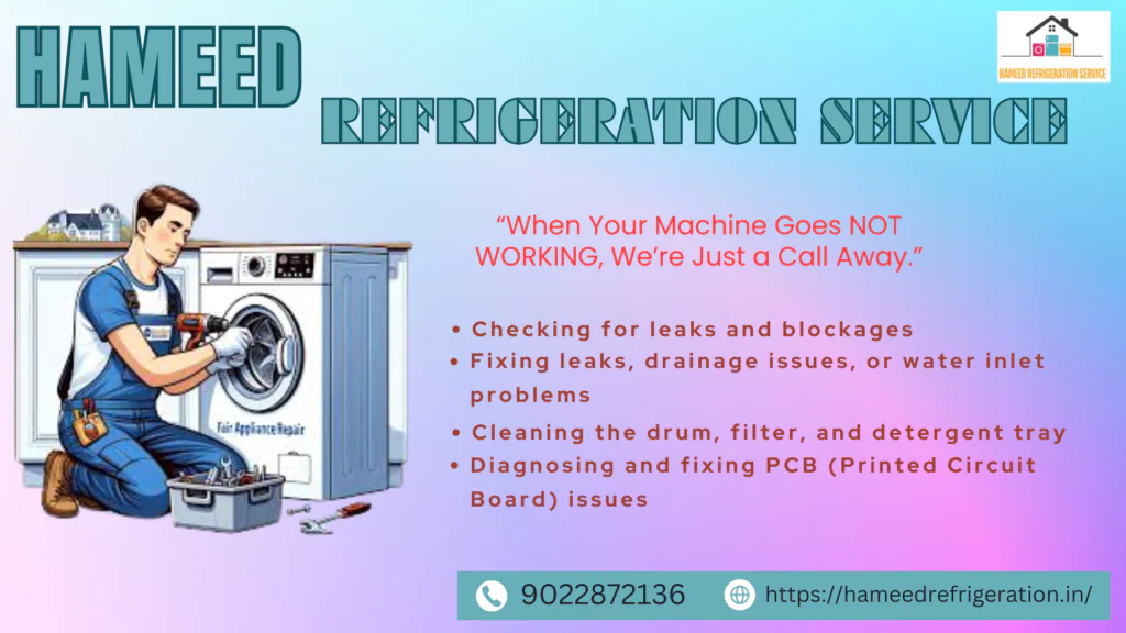 Top Washing Machine Repair and Services in Nalasopara, Vasai, Virar β 7 washing machine DRAIN PROBLEM repair at HAMEED REFRIDGERATION SERVICE 24 04
