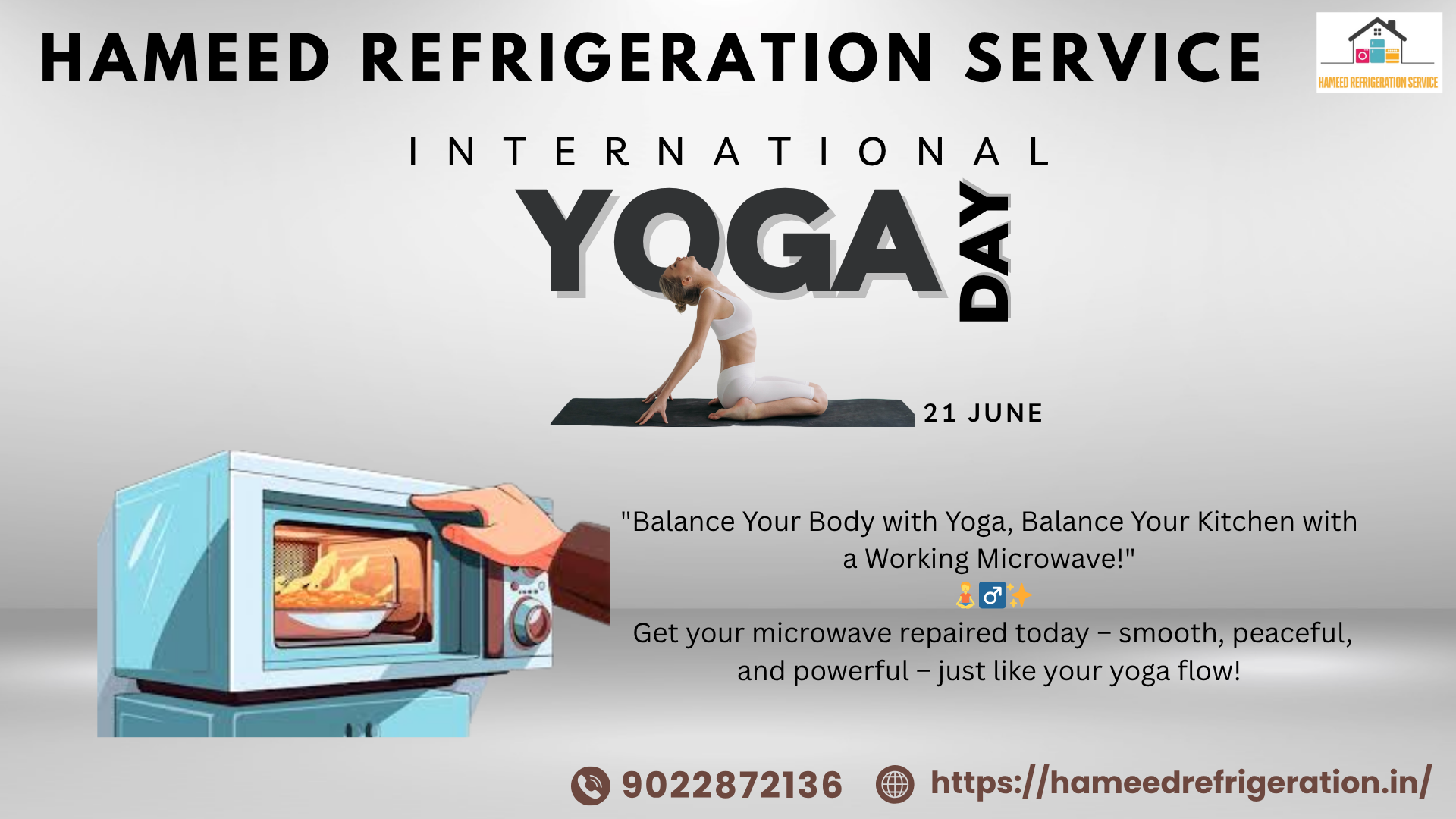 🧘‍♂️ Celebrate International Yoga Day with Peace of Mind – Keep Your Kitchen Calm with Expert Microwave Oven Repair in Nalasopara, Vasai & Virar 🛠️