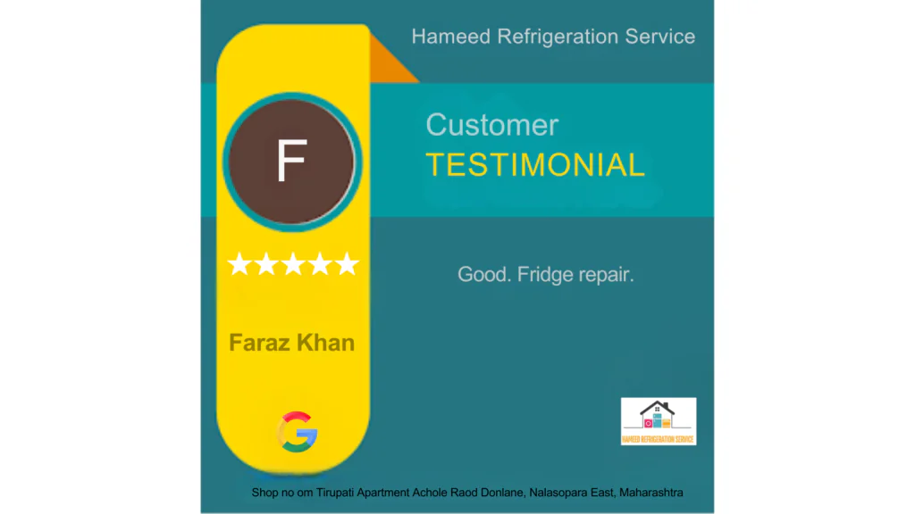 Faraz Khan REVIEW BY HAMEED REFRIGERATION SERVICE 08 08